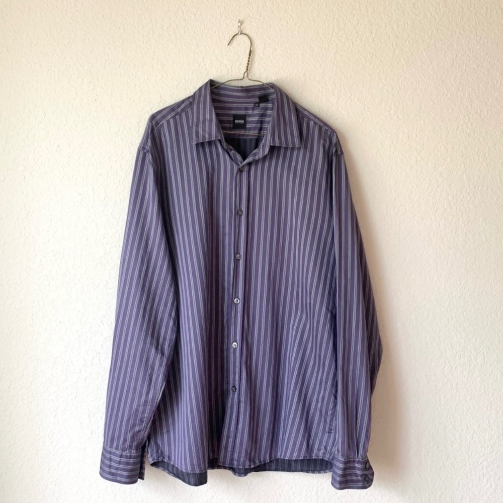 BOSS HUGO BOSS L/S Striped Button-Down Dress Shirt